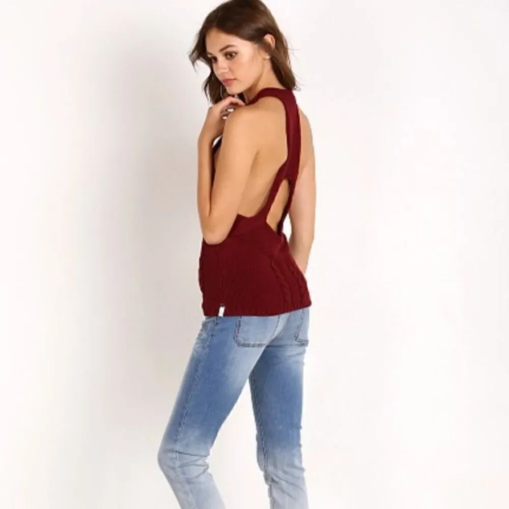 NWOT One Teaspoon Cable Knit Tank Top XL